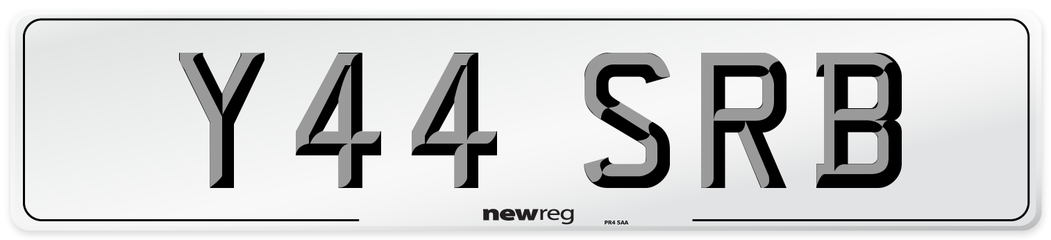 Y44 SRB Number Plate from New Reg